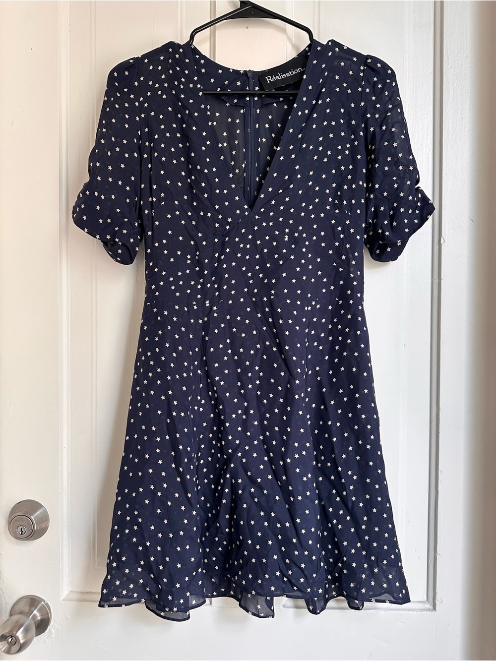 Realisation Par Navy Star Print Mini Dress Ozzie - Picture 2 of 7